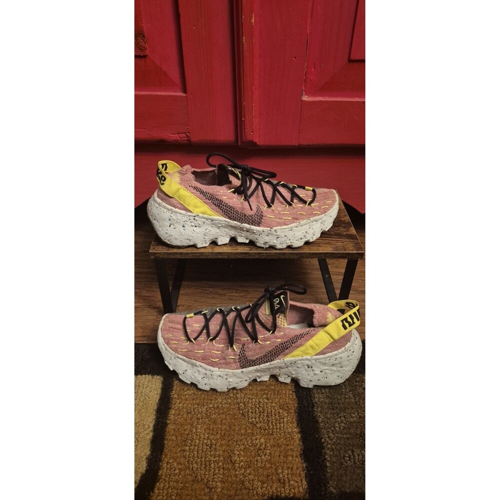 Nike Size 8 Space Hippie 04 Lemon Venom Light Arctic Pink CD3476-700 Barely Worn